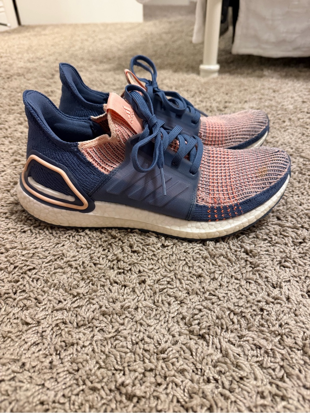 Adidas Ultraboost Women's Running Shoes in Navy and Pink